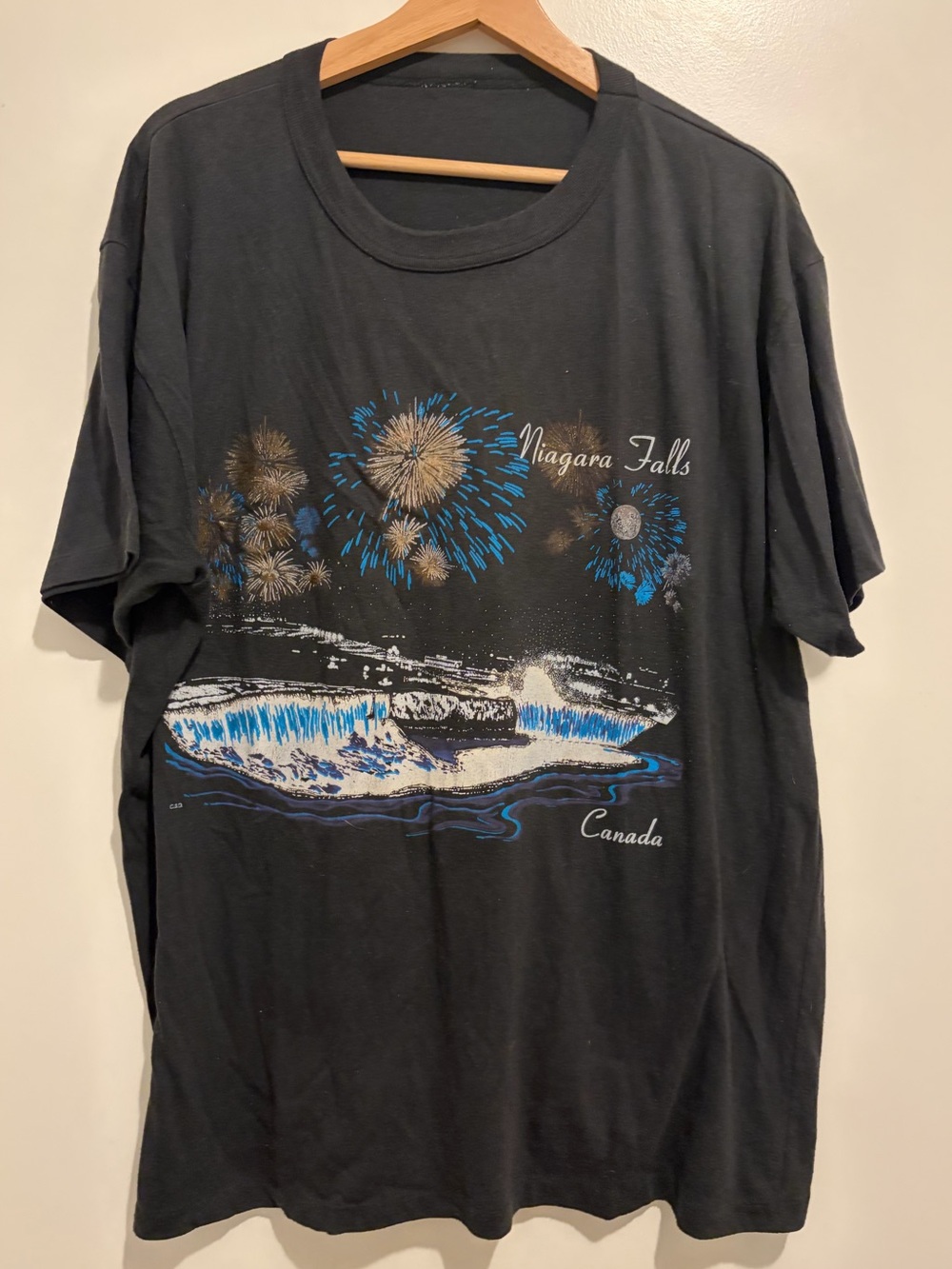 Vintage Black Niagara Falls Canada graphic tee - Large Men’s